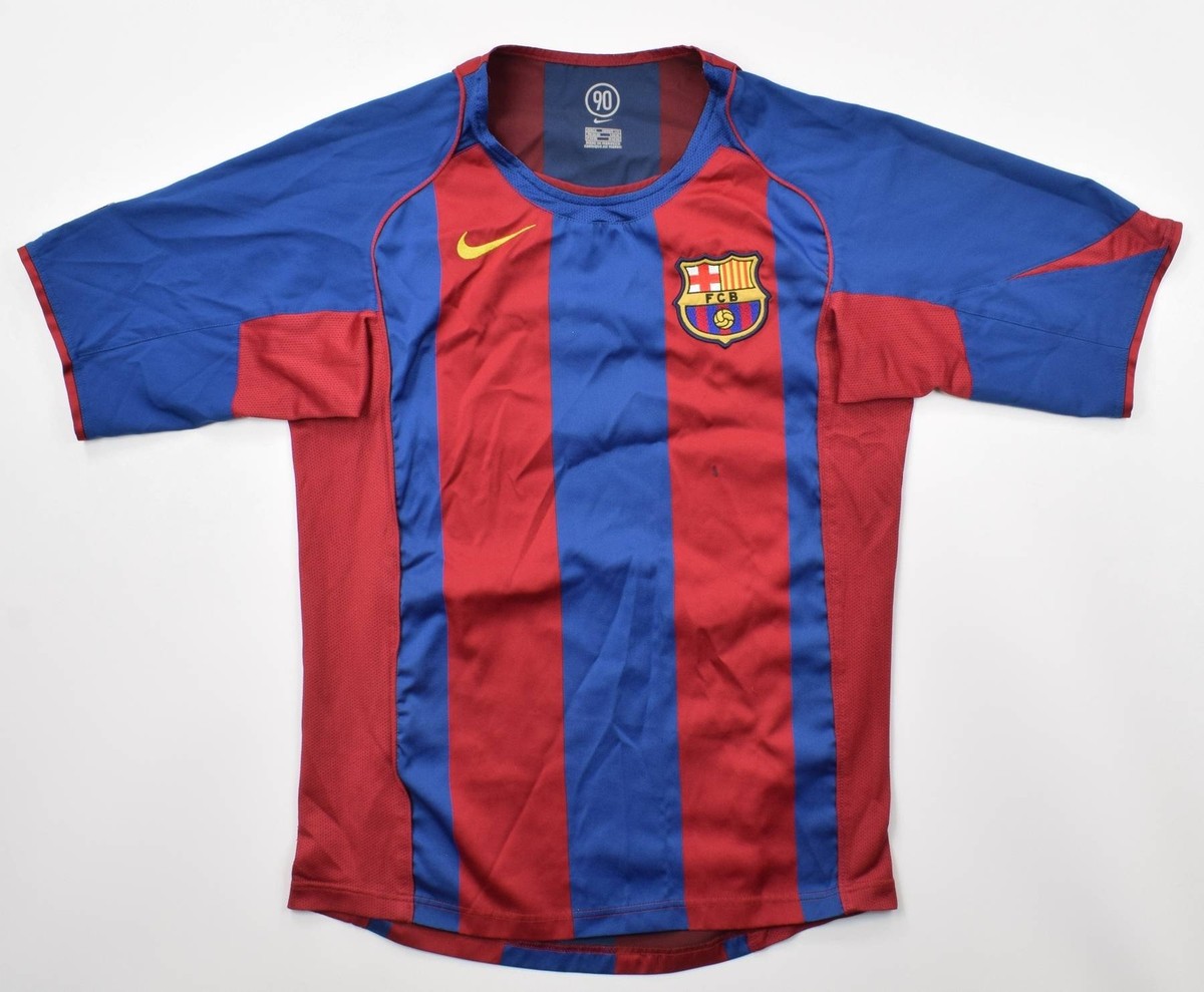 ウェア FC Barcelona 04/05 home kit Nike 5/5 VINTAGE FC BARCELONA 2004 2005 HOME FOOTBALL JERSEY NIKE