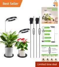 2 Pack LED Full Spectrum Grow Lights with Timer - Perfect for Succulents