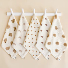 Baby Face Towel Newborn Cotton Items Muslin Baby Bibs Handkerchief Soft Saliva T