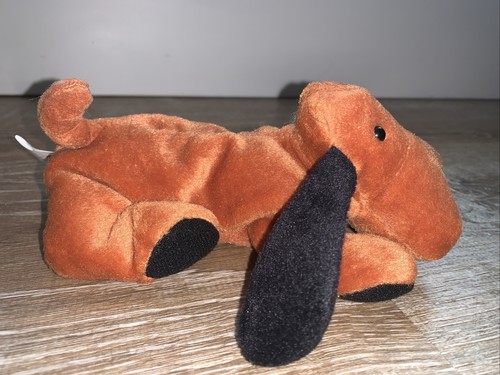 SELTEN MIT ETIKETT Hugg Co Hugabeans Hund 5 Zoll braun Stofftier Spielzeug - Bild 7 von 9
