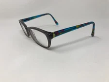 HOT KISS KIDS Eyeglasses Frame HK41 48-16-125 Grey Crystal/Blue Polka Dot SN08