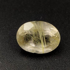 3.60 Ct Natural Rutilated Quartz Faceted Cut Oval Shape 11X8X6.4mm W164