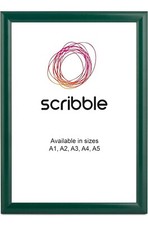 Scribble Classic Poster/certifcate Snap Frame, Green Anodised Aluminium 25mm A3