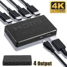 4K HDMI Splitter 1 In 4 Out Hub HD 1080P 4-Port Repeater Splitter Amplifier US