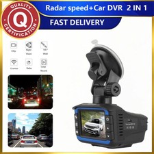 2in1 Car Dash Cam Radar Detector Full Frequency Mobile Speed Alert Fit Vehicles