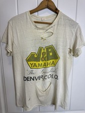 J&B Yamaha Dealership Denver Vintage Shirt Men’s Medium ROUGH SHAPE