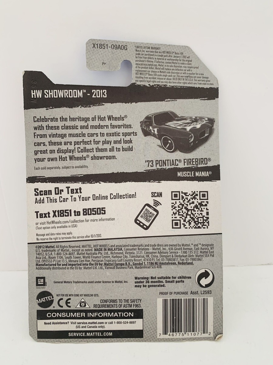 Hot Wheels Showroom '73 Pontiac Firebird Car Figure (235/250), $13.99