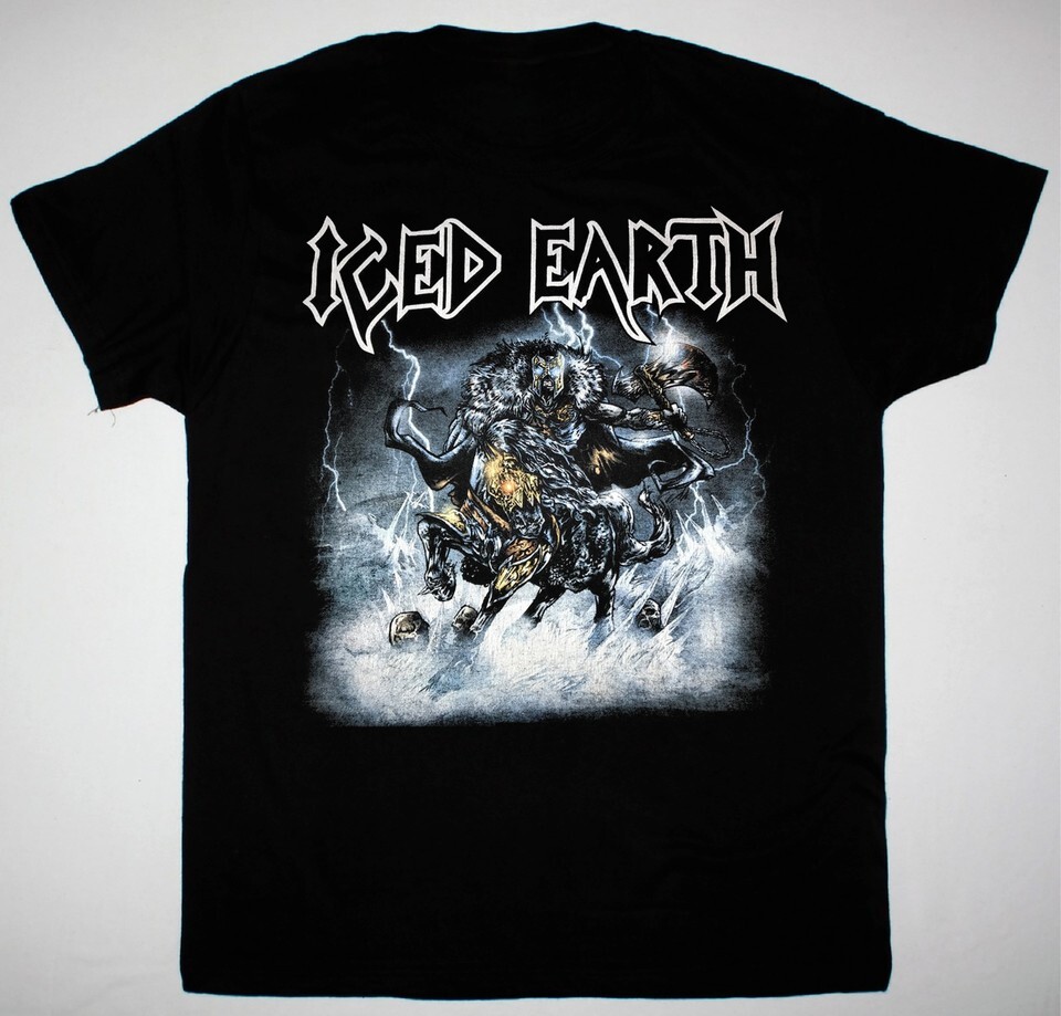 Iced Earth Night Of The Stormrider T-Shirt Short Sleeve Black Men