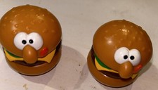 2 Burger King Lickety Splits Burger Flame Rolling Racer Toy 1989
