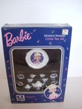 BARBIE MINIATURE NOSTALGIC CHINA TEA SET, CHILTON TOYS, 1996, MINT CONDITION NIB