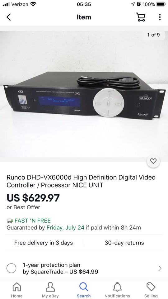 Runco PlasmaWall PL50DHD 3 Plasma Monitor | eBay