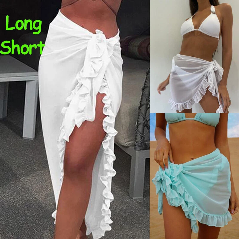 Women beach Wrap Skirt Wrap Kaftan Sarong Beach Skirts Swimsuit Bikini  Cover-Ups