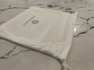 Versace White Drawstring Dust Bag with Black Tag s-l400.jpg main image 4