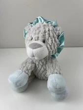 Nat & Jules Plush Lion Gray Satin Mane Stuffed Animal Baby Toy Lovey Toy Demdaco