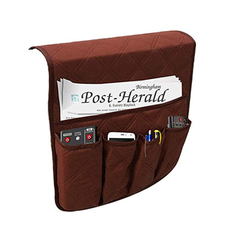 5 Pocket Sofa Chair Arm Rest Organiser Tray Armchair Caddy Storage