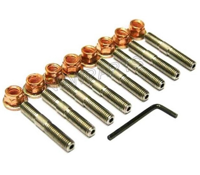 For Porsche 924 944 968 Exhaust Manifold Stud Kit Stainless Steel