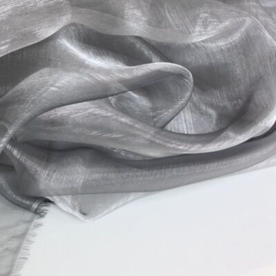 Organza Deko-Stoff in silber-grau hauch zart und duchsichtig Meterware Tolko