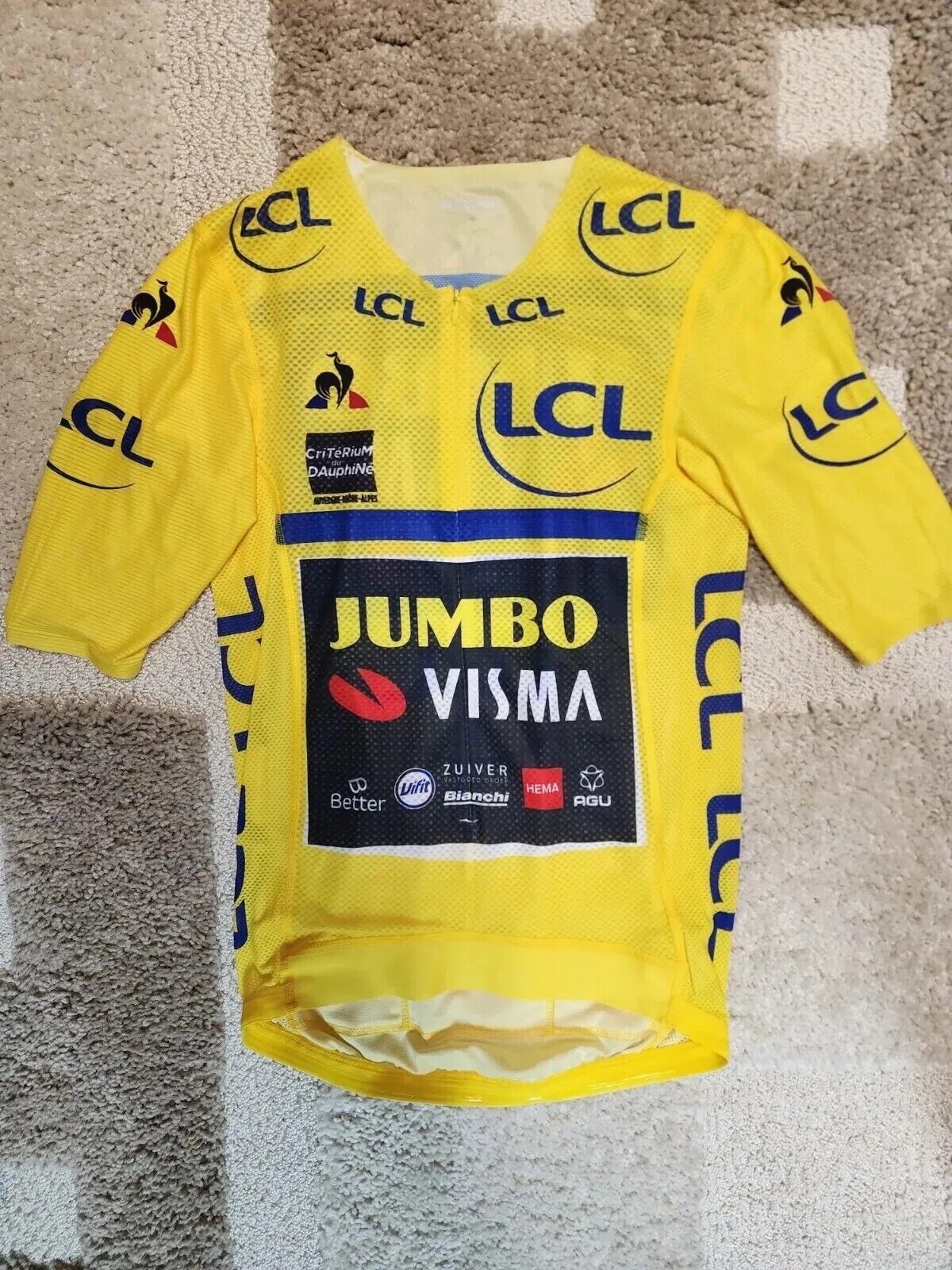 Wout Van Aert, Criterium du Dauphine, Jumbo Visma, Le Coq Sportif Yellow  Jersey