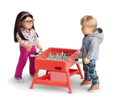 AMERICAN GIRL Doll Retired Game Night Table FOOSBALL, PING PONG, HOCKEY Games