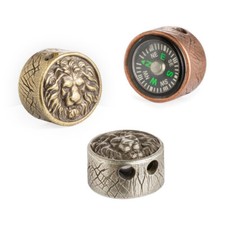 Lion Paracord Beads Lanyard Bead with Compass