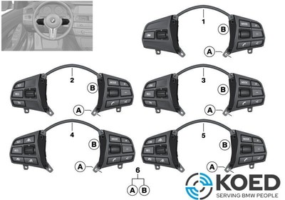 BMW 1er F20 F21 LCI Schalter Multifunktionslenkrad Sportlenkrad  