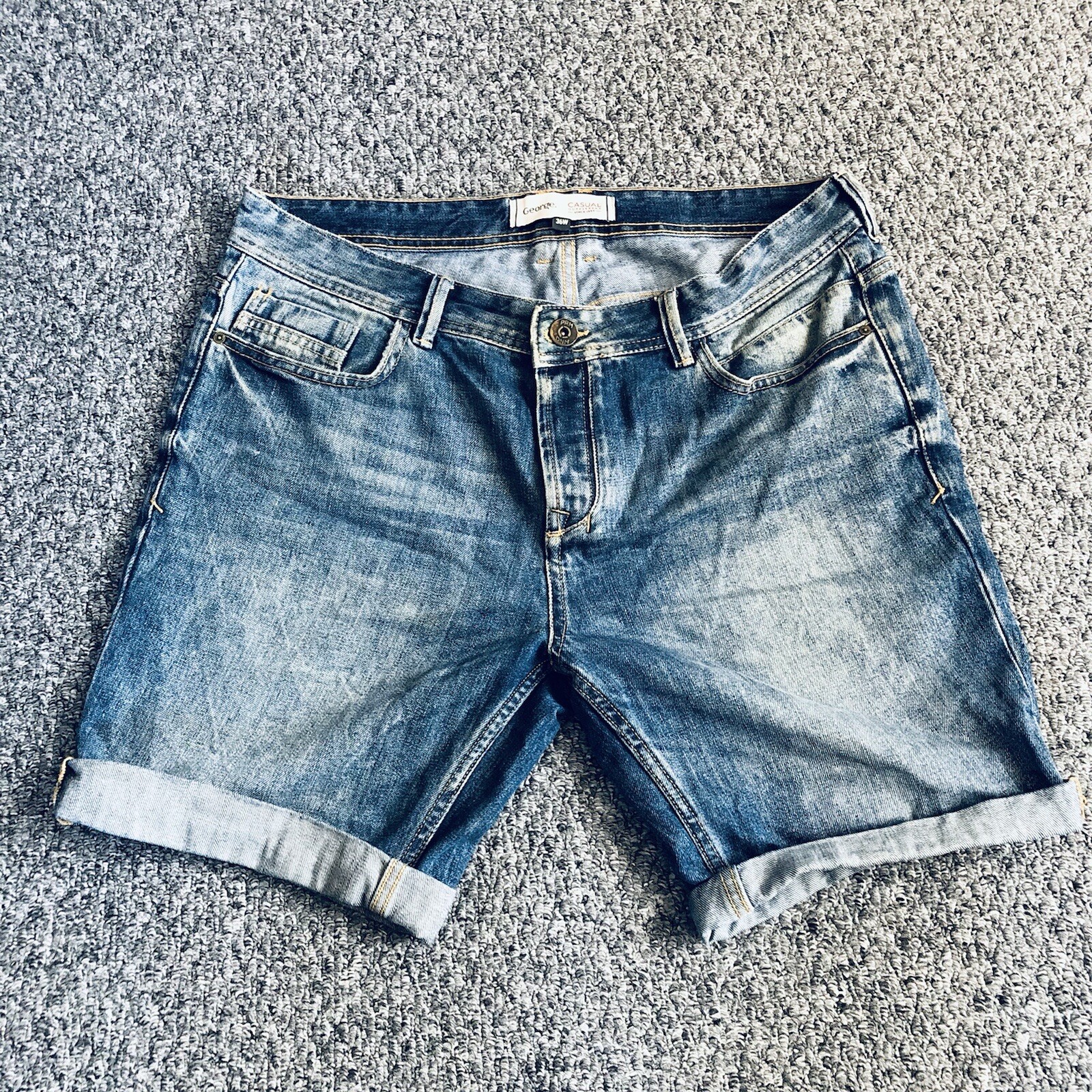 blue jean shorts