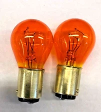 Sylvania NOS 2357NA Turn Signal, Amber Glass!  Old School dark orange color