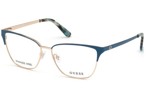 Montatura occhiali da vista donna metallo Guess montature gatto cat eye  turchese | eBay