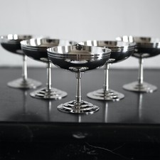 Coupes à glace Letang Remy a pied Inox 8/10 vintage 1970