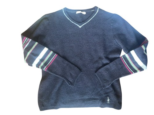 Smartwool Kids Girls Brown Long Sleeve Sweater Sz M Merino Wool - Picture 2 of 5