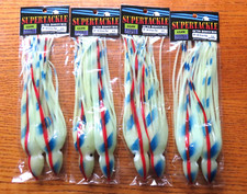 8 X SUPERTACKLE - GLOW PAT - #1138 - 8½" BIG GAME TROLLING & JIGGING SKIRTS