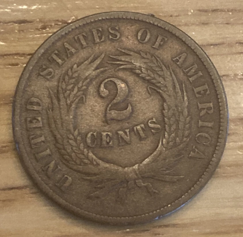 1869 Two Cent Piece - VF+ - Image 2 of 2