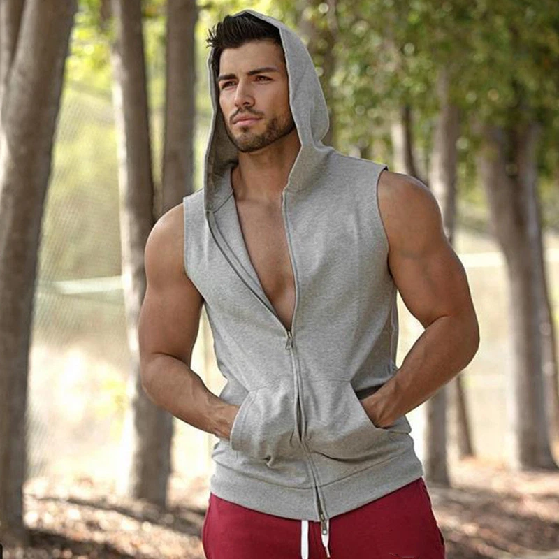 Sleeveless sweater hoodie new arrivals