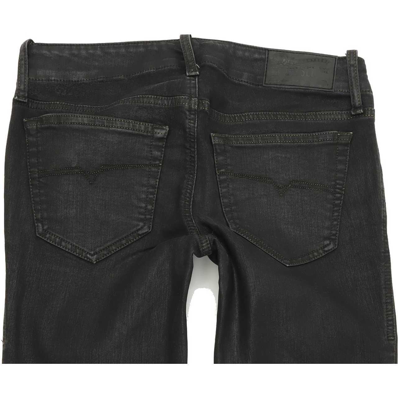 Diesel Grupee 0807V Women Black Skinny Slim Stretch Jeans W26 L28