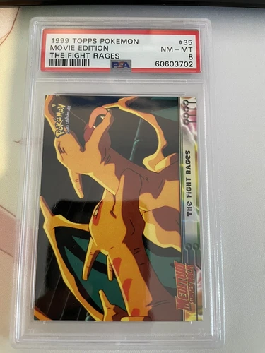 Topps Pokemon Movie The Rage Fights 35 Charizard vs Clone Psa 8
