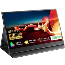 UPERFECT 4K Monitor 15.6 in 3840x2160 IPS Portable Monitor 100%Adobe 600nits