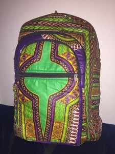 african print bookbag