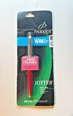 New/Old 2005 Dark Red Parker Jotter Ball Pen on Card New on Card