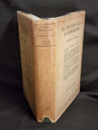 Robert Saudek THE PSYCHOLOGY OF HANDWRITING graphology 1926 Doran with JACKET! - Picture 3 of 8