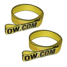 Wheel Lift 2 X 10 Ft Lasso Strap Eye Loop Tie Down Yellow Tow 2 Pack