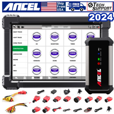 Scanner Diagnostique Lourd Ancel X7 HD 12V/24V - Tout Système, Codage, Régen DPF