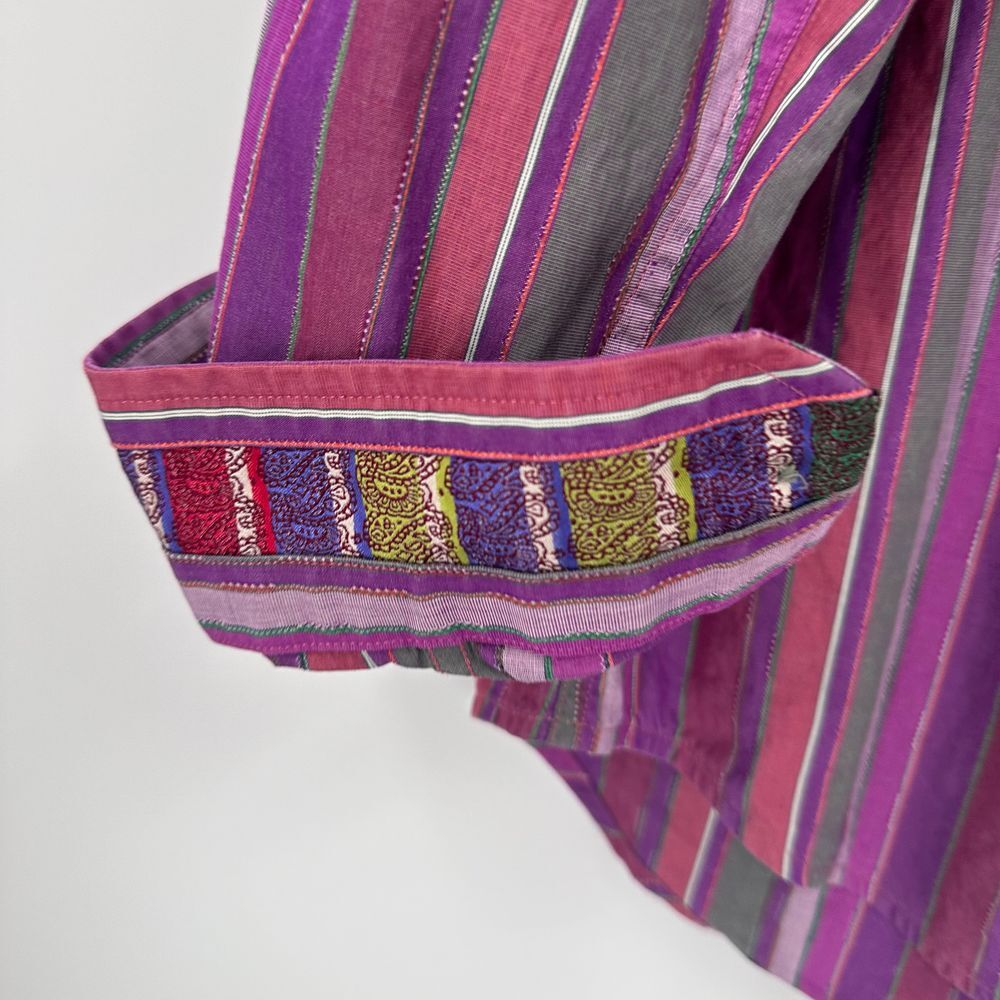 Robert Graham Button Down Shirt Medium Cotton Pur… - image 12