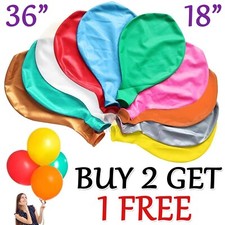 BH 18"/ 36" Inch Giant Plain Balloons Extra Large Balloon Jumbo Plain Balloons