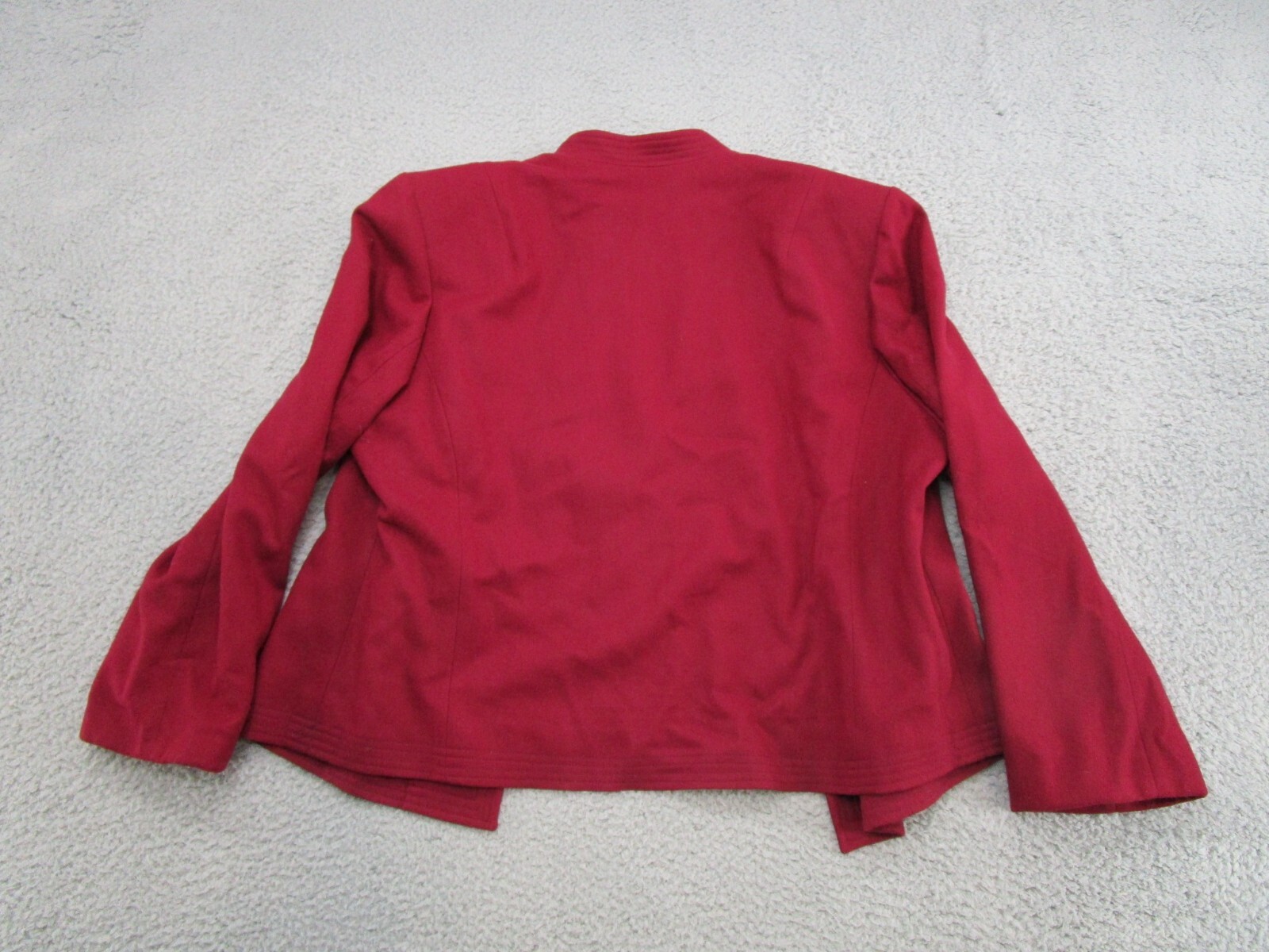 Vintage Pendleton Red Wool Jacket Open Front Line… - image 11