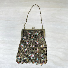 Whiting  Davis Mesh Bags Purse Enamel Evening Bag Handbag Art Deco Flapper