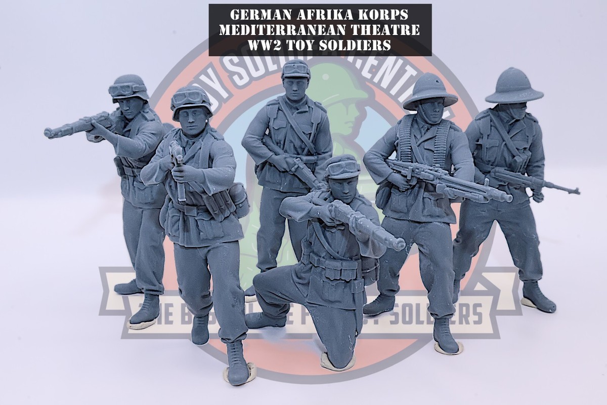 World War 2 Toy Soldiers - Afrika Korps Army Men - 54mm - Germany