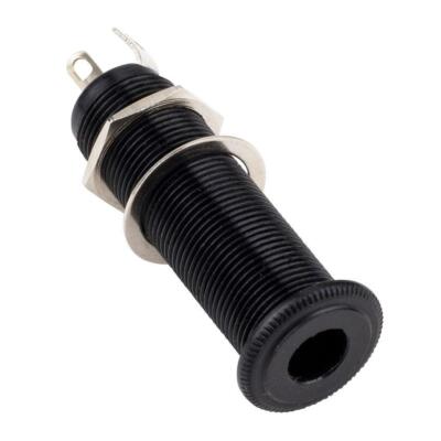 Switchcraft 152B Stereo Black TRS 1/4'' Long Threaded Input Jack EP-0152-003
