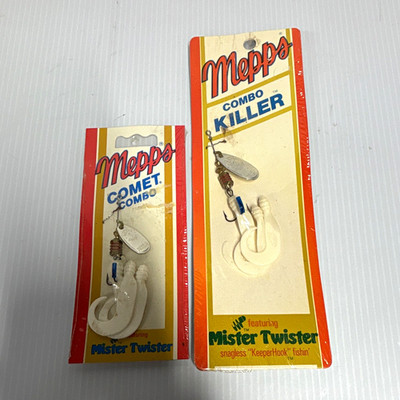 2 Vintage mepps comet combo mister twister lures
