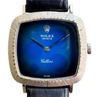 Vintage Rolex Cellini 18k Solid White Gold Mechanical 4084 Cushion 1970s Mens