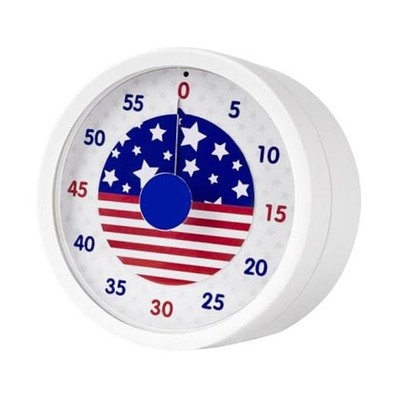 Countdown Timer 3 inch, Silent 60 Minute 1 Hour Visual Timer National Flag